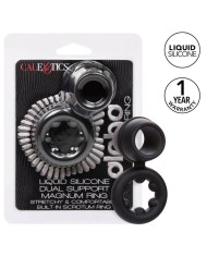CALEXOTICS ALPHA DUAL MAGNUM RING NEGRO
