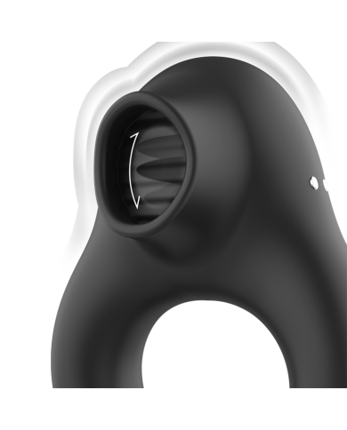 BLACKSILVER ANILLO VIBRADOR SILICONA 3 MOTORES RECARGABLE NEGRO