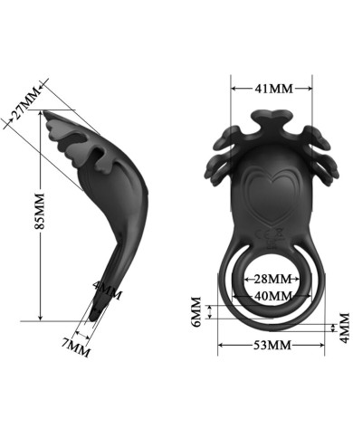 PRETTY LOVE RUBEN ANILLO VIBRADOR 7 VIBRACIONES SILICONA NEGRO PRETTY LOVE RUBEN ANILLO VIBRADOR 7 VIBRACIONES SILICONA NEGRO
