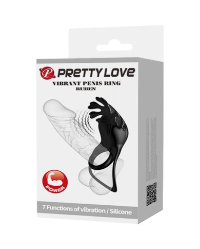 PRETTY LOVE RUBEN ANILLO VIBRADOR 7 VIBRACIONES SILICONA NEGRO PRETTY LOVE RUBEN ANILLO VIBRADOR 7 VIBRACIONES SILICONA NEGRO