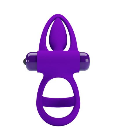 PRETTY LOVE ANILLO VIBRADOR 10 VIBRACIONES SILICONA VIOLETA