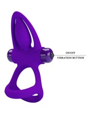 PRETTY LOVE ANILLO VIBRADOR 10 VIBRACIONES SILICONA VIOLETA