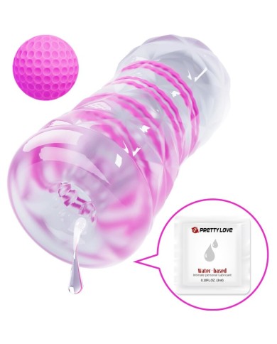 PRETTY LOVE MASTURBADOR MASCULINO FANTASY ESPIRAL INTERNA Y BOLAS TRANSPARENTE