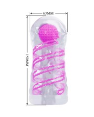 PRETTY LOVE MASTURBADOR MASCULINO FANTASY ESPIRAL INTERNA Y BOLAS TRANSPARENTE