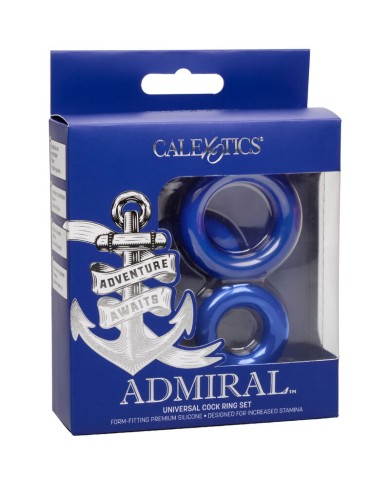 CALEXOTICS ADMIRAL SET 3 ANILLOS PARA PENE AZUL