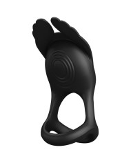 PRETTY LOVE SILAS ANILLO VIBRADOR 7 VIBRACIONES SILICONA NEGRO
