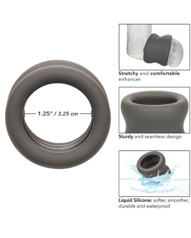 CALEXOTICS ALPHA ANILLO EXTENSION ESCROTO DOBLE NEGRO