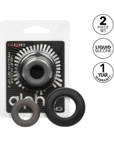 CALEXOTICS ALPHA SET DE 2 ANILLOS PROLONG GRIS