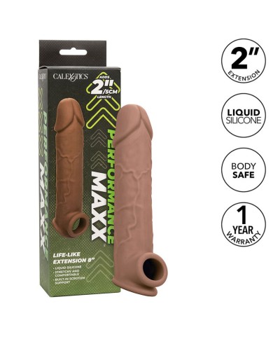 CALEXOTICS PERFORMANCE MAXX EXTENSION REALISTA 8 PIEL MORENO