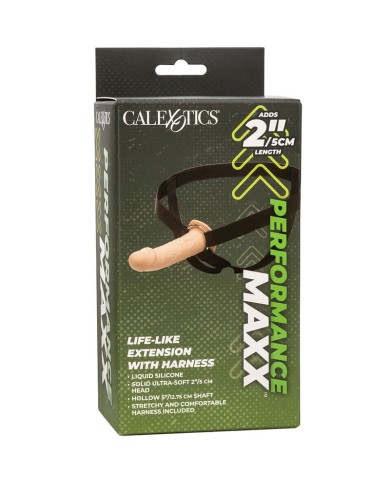 CALEXOTICS PERFORMANCE MAXX EXTENSION REALISTA CON ARNES PIEL CLARO