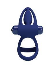 PRETTY LOVE MAT DOBLE ANILLO CON VIBRACION ESTIMULADOR AZUL
