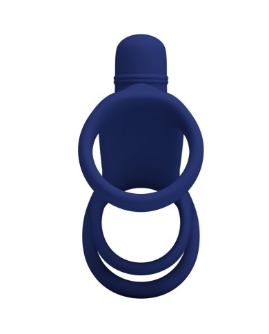 PRETTY LOVE ELISH ANILLO VIBRADOR CON EXTENSION AZUL