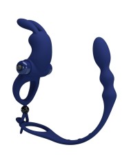 PRETTY LOVE AYAD ANILLO VIBRADOR RABBIT CON PLUG AZUL