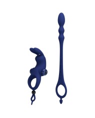 PRETTY LOVE AYAD ANILLO VIBRADOR RABBIT CON PLUG AZUL
