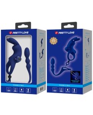 PRETTY LOVE AYAD ANILLO VIBRADOR RABBIT CON PLUG AZUL