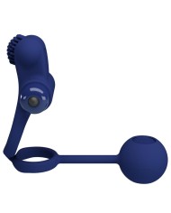 PRETTY LOVE REMINGTON DOBLE ANILLO VIBRADOR CON PLUG AZUL