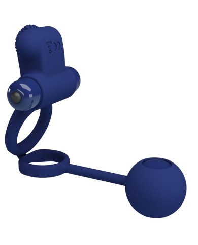 PRETTY LOVE REMINGTON DOBLE ANILLO VIBRADOR CON PLUG AZUL