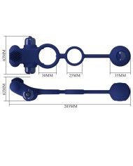 PRETTY LOVE REMINGTON DOBLE ANILLO VIBRADOR CON PLUG AZUL