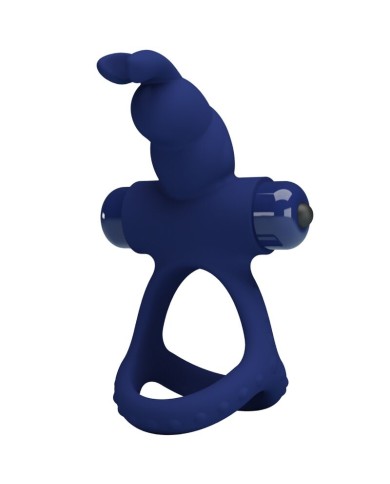 PRETTY LOVE LUCHITO DOBLE ANILLO VIBRADOR RABBIT AZUL