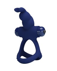 PRETTY LOVE LUCHITO DOBLE ANILLO VIBRADOR RABBIT AZUL