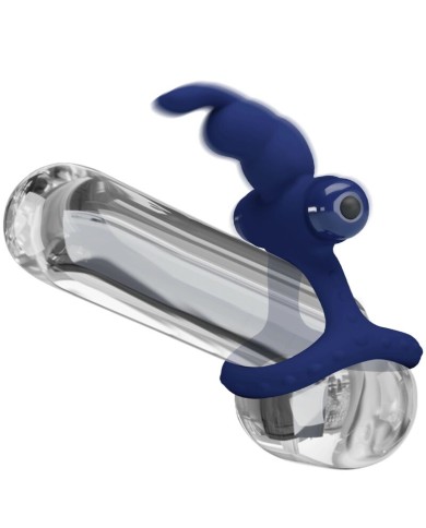 PRETTY LOVE LUCHITO DOBLE ANILLO VIBRADOR RABBIT AZUL