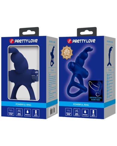 PRETTY LOVE LUCHITO DOBLE ANILLO VIBRADOR RABBIT AZUL