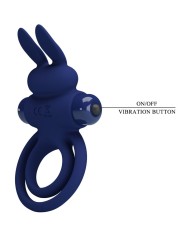 PRETTY LOVE DAREY DOBLE ANILLO VIBRADOR RABBIT AZUL