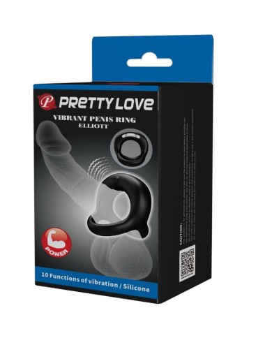 PRETTY LOVE ELLIOTT ANILLO VIBRADOR NEGRO