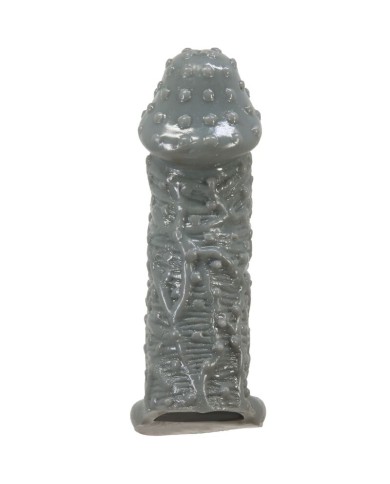 PRETTY LOVE FUNDA REALISTICA ALARGADORA Y RETARDANTE PARA PENE MODELO 2 GRIS