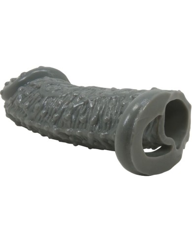 PRETTY LOVE FUNDA REALISTICA ALARGADORA Y RETARDANTE PARA PENE MODELO 2 GRIS