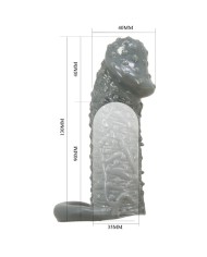 PRETTY LOVE FUNDA REALISTICA ALARGADORA Y RETARDANTE PARA PENE MODELO 2 GRIS