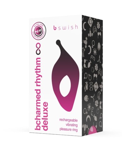 B SWISH BCHARMED RHYTHM INFINITE DELUXE ANILLO PARA PENE 15 VIBRACIONES NEGRO