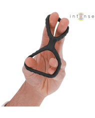 INTENSE DEWEY ANILLO DOBLE PARA PENE SILICONA NEGRO MODELO 2