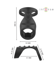 INTENSE THEO ANILLO DOBLE PARA PENE SILICONA NEGRO MODELO 3