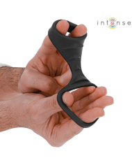 INTENSE THEO ANILLO DOBLE PARA PENE SILICONA NEGRO MODELO 3