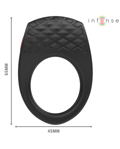 INTENSE CLOVER ANILLO VIBRADOR PENE 10 VIBRACIONES NEGRO