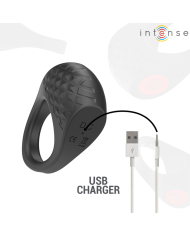 INTENSE CLOVER ANILLO VIBRADOR PENE 10 VIBRACIONES NEGRO