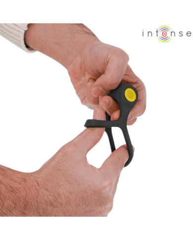 INTENSE ALEX ANILLO DOBLE VIBRADOR PENE 10 VIBRACIONES NEGRO