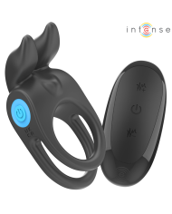 INTENSE SAM ANILLO DOBLE VIBRADOR PENE 10 VIBRACIONES NEGRO