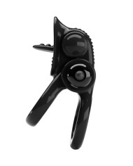 PRETTY LOVE PASSIONATE RING DOBLE ANILLO VIBRADOR ESTIMULADOR CLITORIS NEGRO