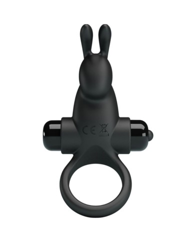 PRETTY LOVE ANILLO VIBRADOR ESTIMULADOR RABBIT CLITORIS 10 VIBRACIONES NEGRO