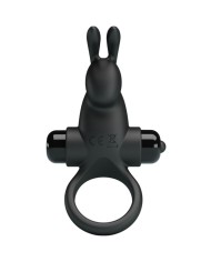 PRETTY LOVE ANILLO VIBRADOR ESTIMULADOR RABBIT CLITORIS 10 VIBRACIONES NEGRO