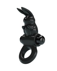 PRETTY LOVE EXCITING RING ANILLO VIBRADOR RABBIT 10 VIBRACIONES NEGRO