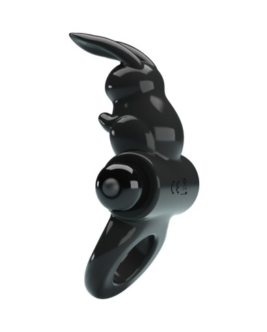 PRETTY LOVE EXCITING RING ANILLO VIBRADOR RABBIT 10 VIBRACIONES NEGRO