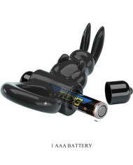 PRETTY LOVE EXCITING RING ANILLO VIBRADOR RABBIT 10 VIBRACIONES NEGRO