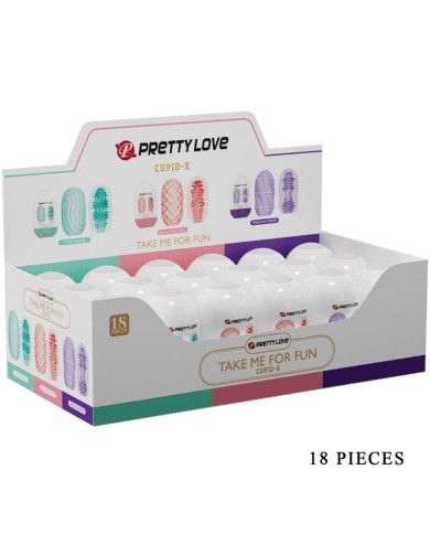 PRETTY LOVE CUPID X 18 MASTURBADORES MASCULINOS DIFERENTES TEXTURAS