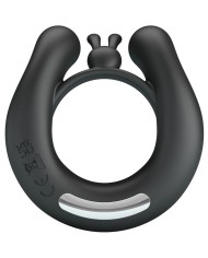 PRETTY LOVE DAHLIA ANILLO VIBRADOR ESTIMULADOR DE CLITOIS 12 VIBRACIONES NEGRO