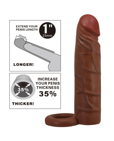 PRETTY LOVE KAILE FUNDA PARA PENE CON EXTENSION DE 25 CM MULATO