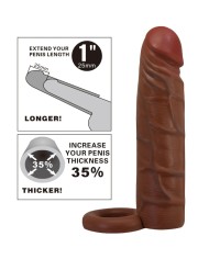 PRETTY LOVE KAILE FUNDA PARA PENE CON EXTENSION DE 25 CM MULATO