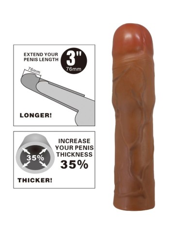 PRETTY LOVE KYLIAN FUNDA PARA PENE CON EXTENSION DE 76 CM MULATO